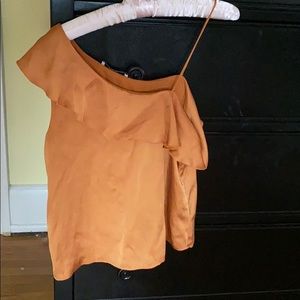 Cute yellow asymmetrical tank top!